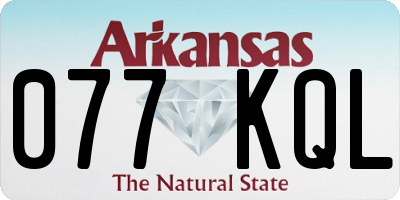 AR license plate 077KQL