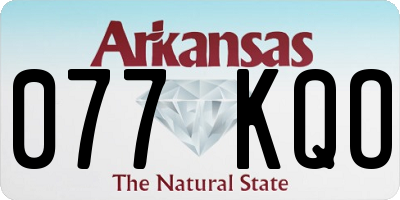AR license plate 077KQO
