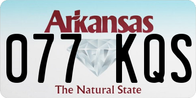 AR license plate 077KQS
