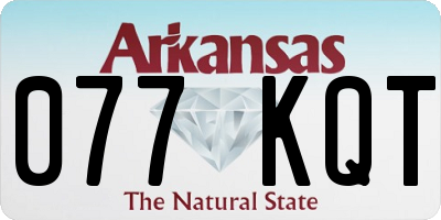 AR license plate 077KQT