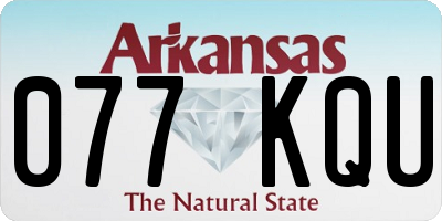 AR license plate 077KQU