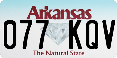 AR license plate 077KQV