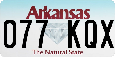 AR license plate 077KQX