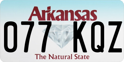 AR license plate 077KQZ