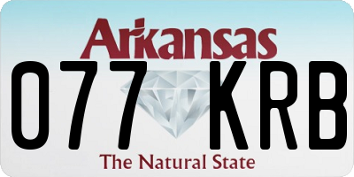 AR license plate 077KRB