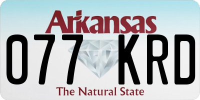 AR license plate 077KRD