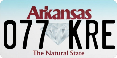 AR license plate 077KRE