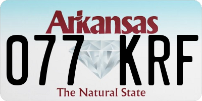 AR license plate 077KRF