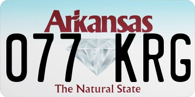 AR license plate 077KRG