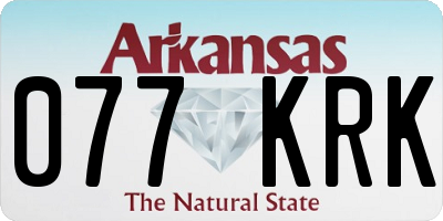 AR license plate 077KRK