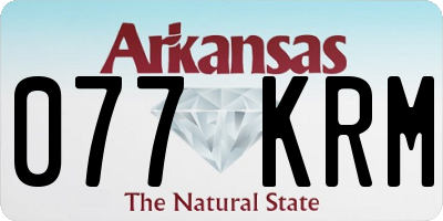 AR license plate 077KRM