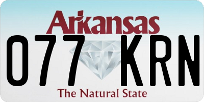 AR license plate 077KRN