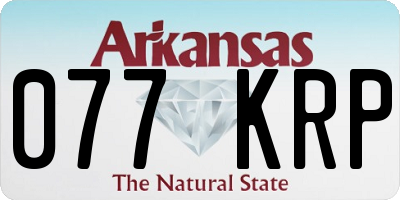 AR license plate 077KRP