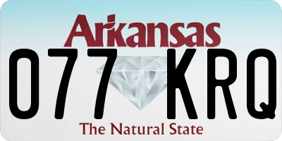 AR license plate 077KRQ