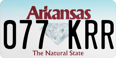 AR license plate 077KRR