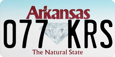 AR license plate 077KRS