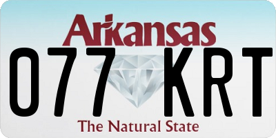 AR license plate 077KRT