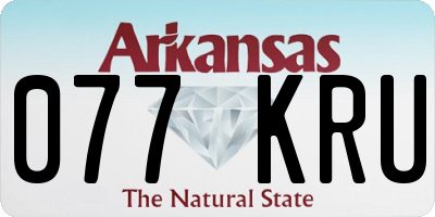 AR license plate 077KRU