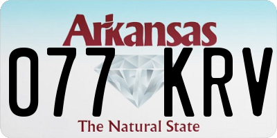 AR license plate 077KRV