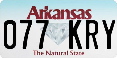 AR license plate 077KRY