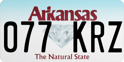 AR license plate 077KRZ