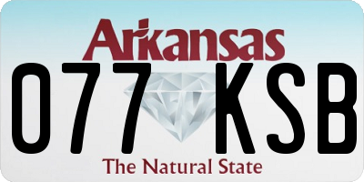 AR license plate 077KSB