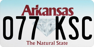 AR license plate 077KSC