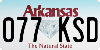 AR license plate 077KSD