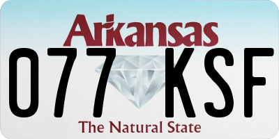 AR license plate 077KSF