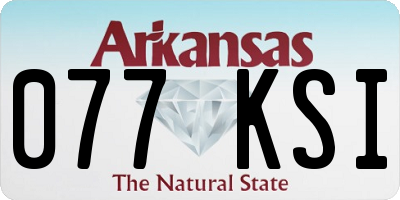 AR license plate 077KSI