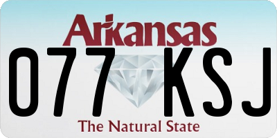 AR license plate 077KSJ