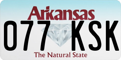 AR license plate 077KSK