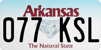 AR license plate 077KSL