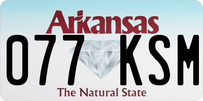 AR license plate 077KSM
