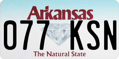 AR license plate 077KSN