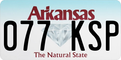 AR license plate 077KSP