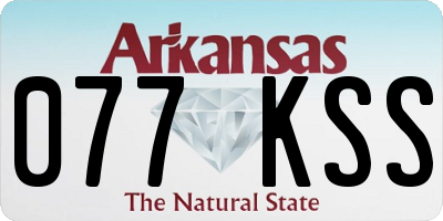 AR license plate 077KSS