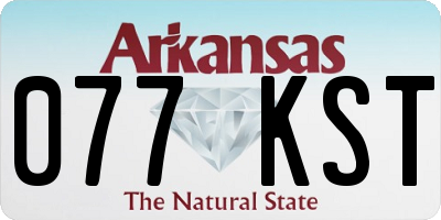 AR license plate 077KST