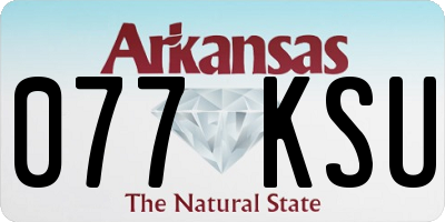 AR license plate 077KSU