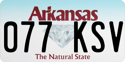 AR license plate 077KSV