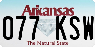 AR license plate 077KSW