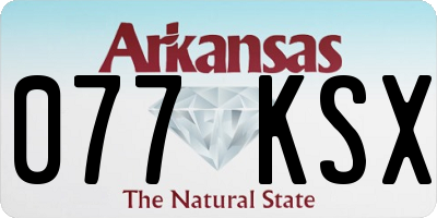 AR license plate 077KSX