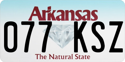 AR license plate 077KSZ