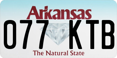 AR license plate 077KTB