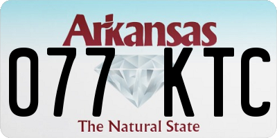 AR license plate 077KTC