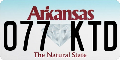 AR license plate 077KTD