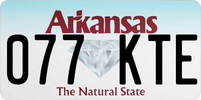 AR license plate 077KTE