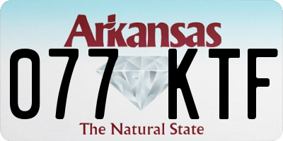 AR license plate 077KTF
