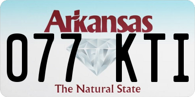 AR license plate 077KTI