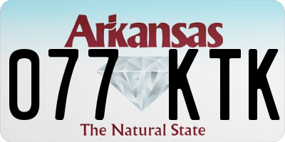 AR license plate 077KTK